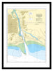 Framed Nautical Chart - Admiralty Chart 2154 - Newhaven Harbour