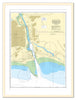 Framed Nautical Chart - Admiralty Chart 2154 - Newhaven Harbour