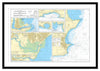 Framed Nautical Chart - Admiralty Chart 2172 - Harbours and Anchorages on the South Coast of England