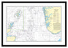 Framed Nautical Chart - Admiralty Chart 2182C - North Sea - Northern Sheet