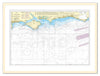 Framed Nautical Chart - Admiralty Chart 2450 - Anvil Point to Beachy Head including the Isle of Wight