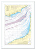Framed Nautical Chart - Admiralty Chart 2451- English Channel - Newhaven to Dover and Cap d'Antifer to Cap Gris-Nez