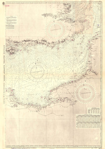 Vintage Nautical Chart - Admiralty Chart 2675c - English Channel, Eastern Sheet