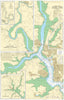 Nautical Chart Wallpaper - 871 Rivers Tamar Lynher and Tavy