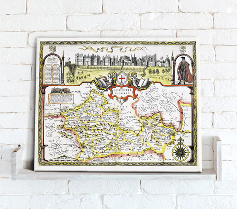 Map Canvas - Vintage County Map - Berkshire