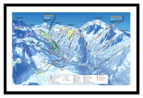 Framed Piste Map - Isola