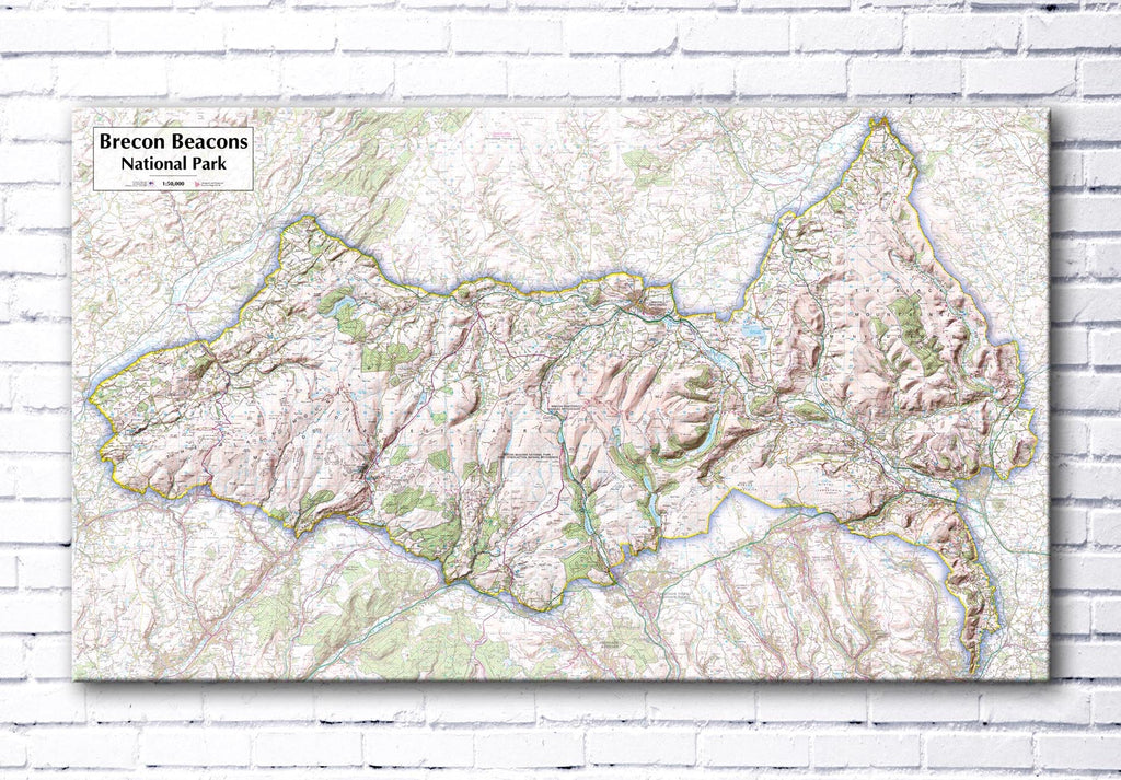 Brecon Beacons National Park Map Poster Print - love maps on...