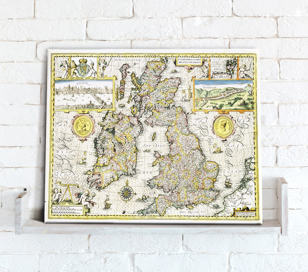 Map Canvas - Vintage County Map - British Isles - Love Maps On...