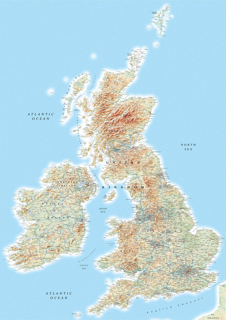 Map Poster - British Isles Map Poster Print- Love Maps On...
