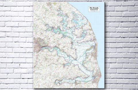 The Broads National Park - Map Poster