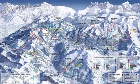 Piste Map Poster -  Châtel