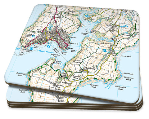 Map Coasters - Personalised Ordnance Survey Explorer Map