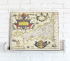 Map Canvas - Vintage County Map - Cornwall - Love Maps On...