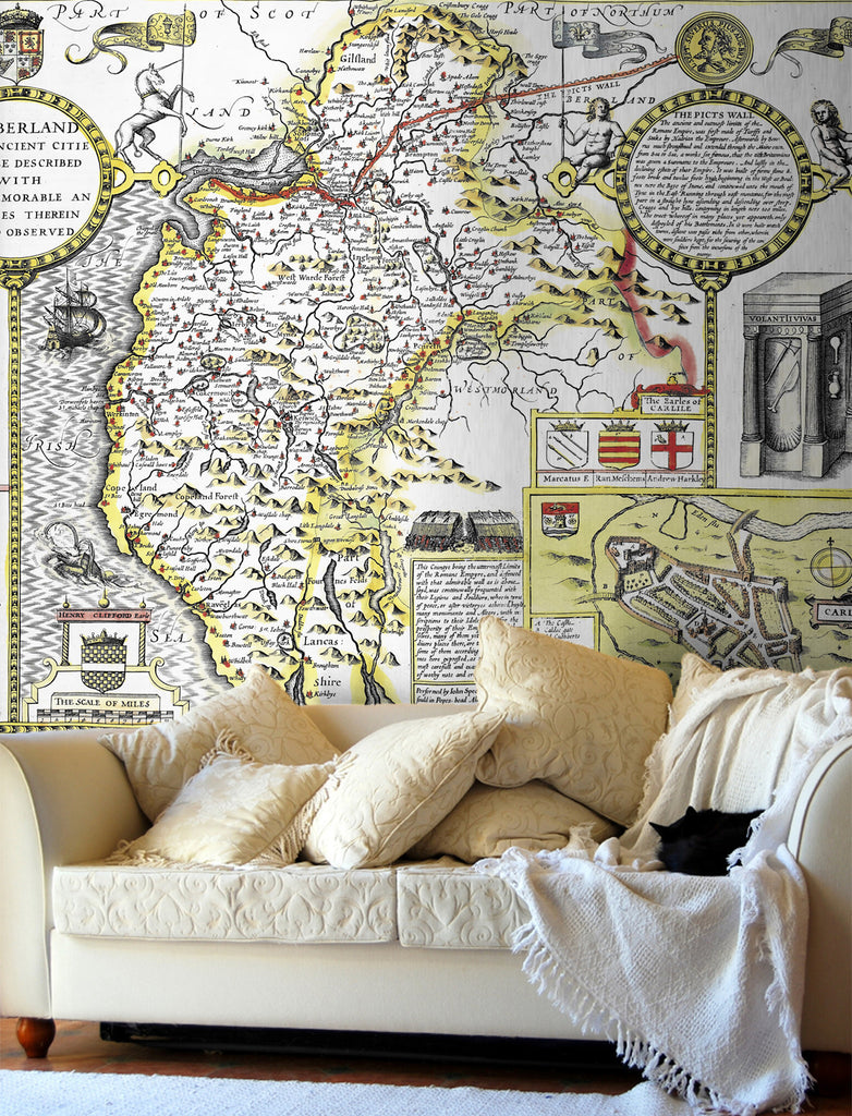 Map Wallpaper - Vintage County Map - Cumberland - Love Maps On... - 1