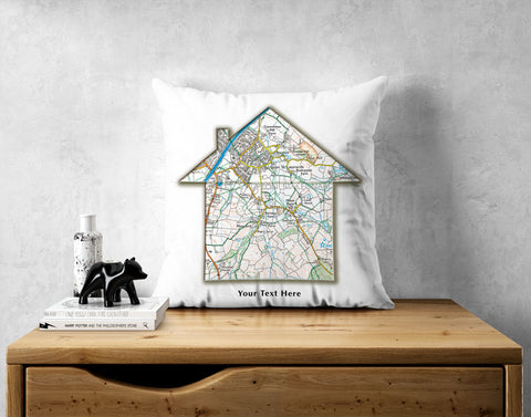 Personalised House Map Cushion