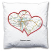 Personalised Love Hearts Map Cushion - Love Maps On... - 1