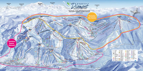 Espace Diamant - Piste Map Canvas Print