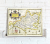 Map Canvas - Vintage County Map - Dorset - Love Maps On... - 2