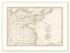 Framed Vintage Nautical Chart - The British Channel and The Bay of Biscay