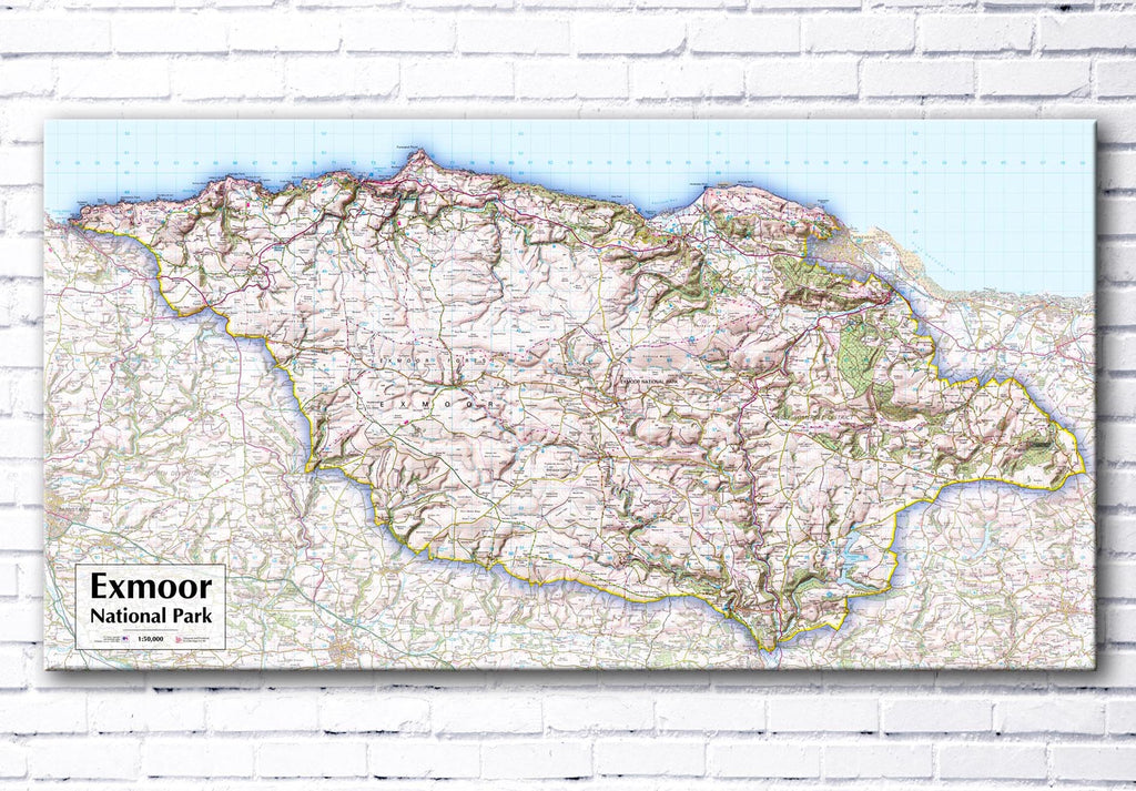 Exmoor National Park Map Canvas Print - love maps on...