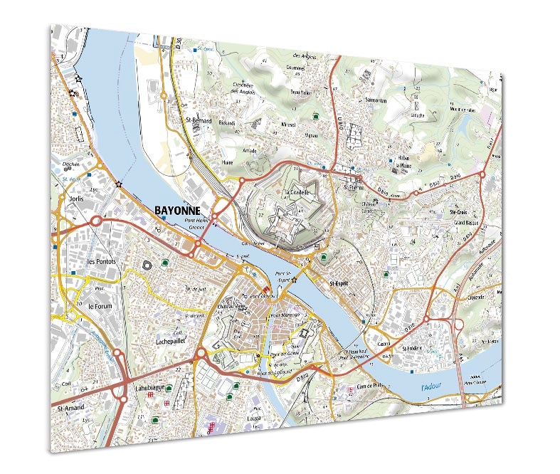 Map Poster - France 1:25,000 - postcode centred - Standard Style