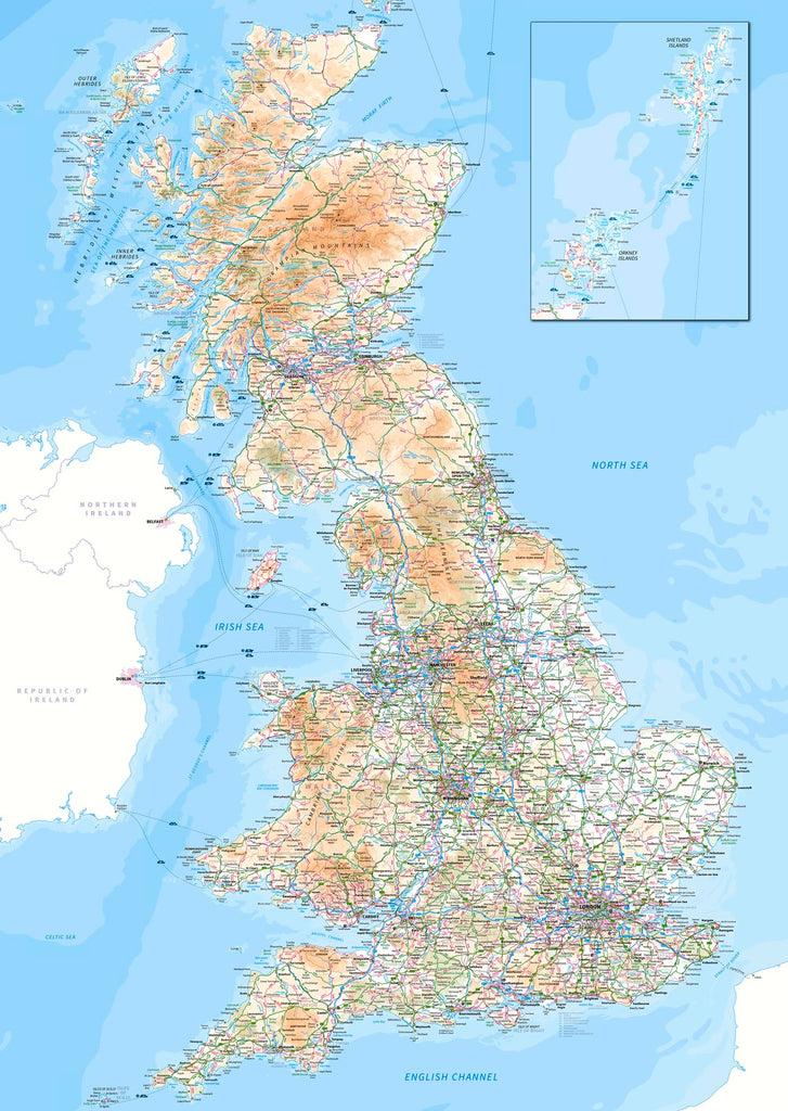 Great Britain Map wallpaper
