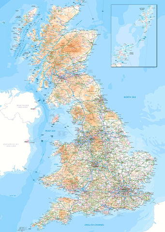 Map Wallpaper  - Great Britain Classic