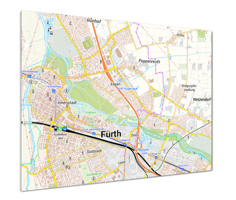Map Poster - Germany 1:25,000 - postcode centred