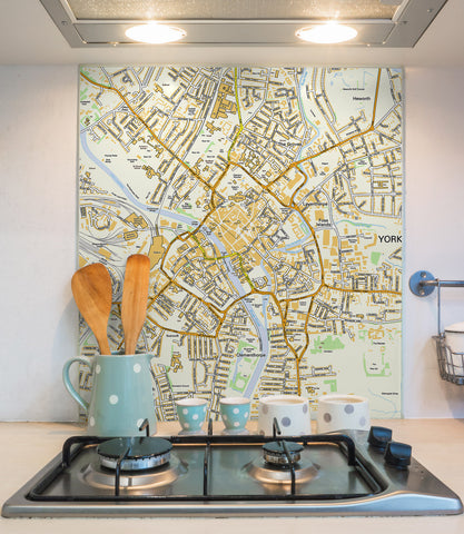 Glass Splashbacks - Custom Ordnance Survey Street Map