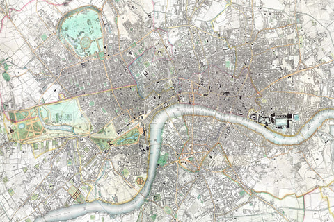 Map Canvas - Greenwood Map of London, 1827