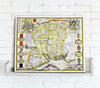 Map Canvas - Vintage County Map - Hampshire - Love Maps On...