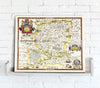 Map Canvas - Vintage County Map - Hampshire - Love Maps On...