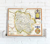 Map Canvas - Vintage County Map - Herefordshire - Love Maps On... - 2