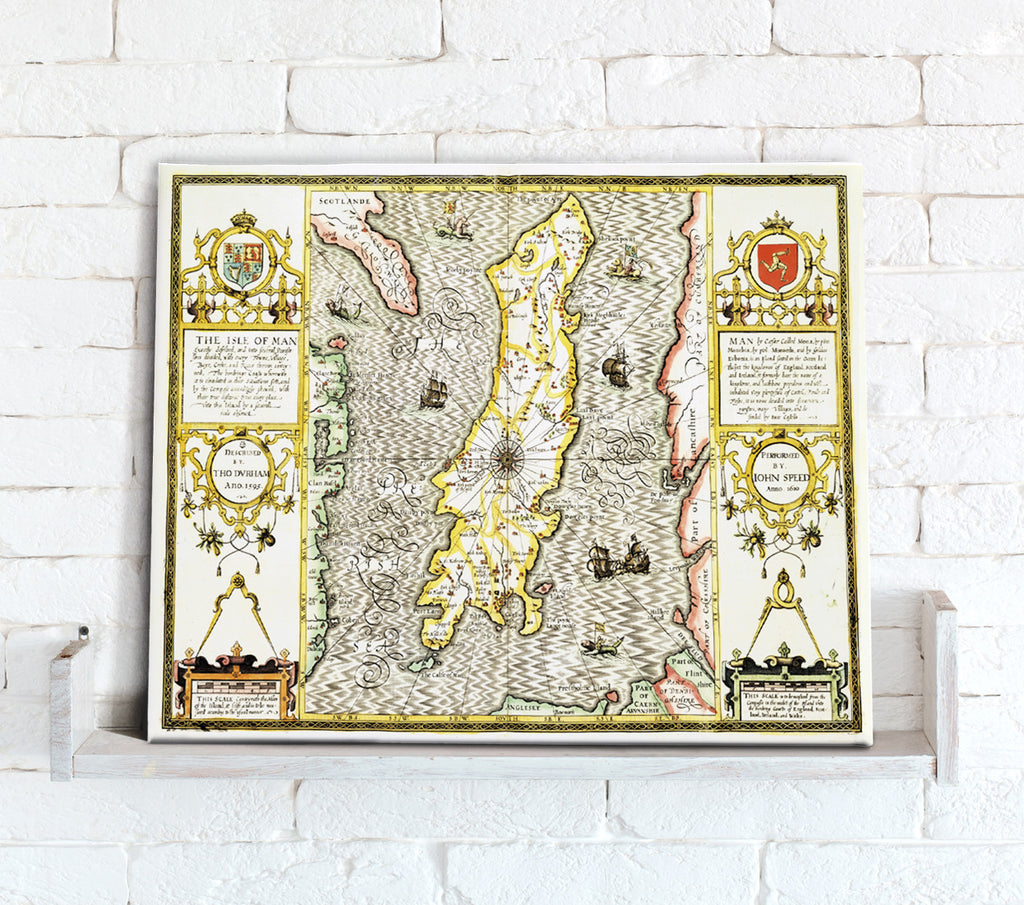 Map Canvas - Vintage County Map - Isle of Man - Love Maps On...