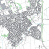 Map Canvas - Personalised OS High Detail Street Map - Black & White (optional inscription)