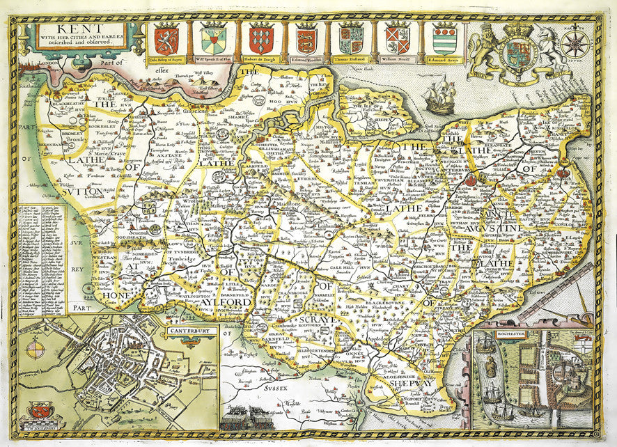 Map Wallpaper - Vintage County Map - Kent from Love Maps On...
