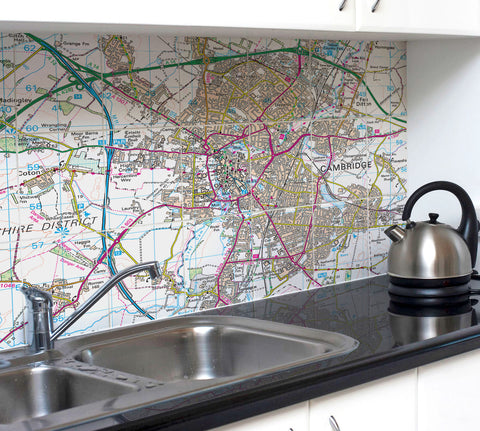 Ceramic Map Tiles - Personalised Ordnance Survey Landranger Map