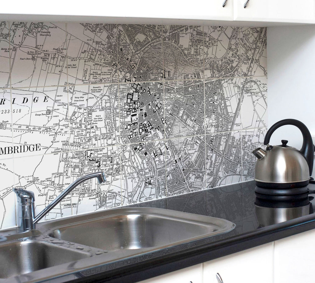 Ceramic Map Tiles - Personalised Vintage Ordnance Survey Victorian Street Map - Love Maps On... - 1