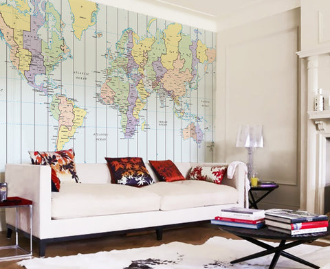 Map Wallpaper - World Time Zones Map