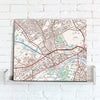 Map Canvas - Personalised Ordnance Survey Street Map - Classic (optional inscription) - Love Maps On...