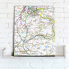 Map Canvas - Personalised Ordnance Survey Landranger Map (optional inscription) - Love Maps On...