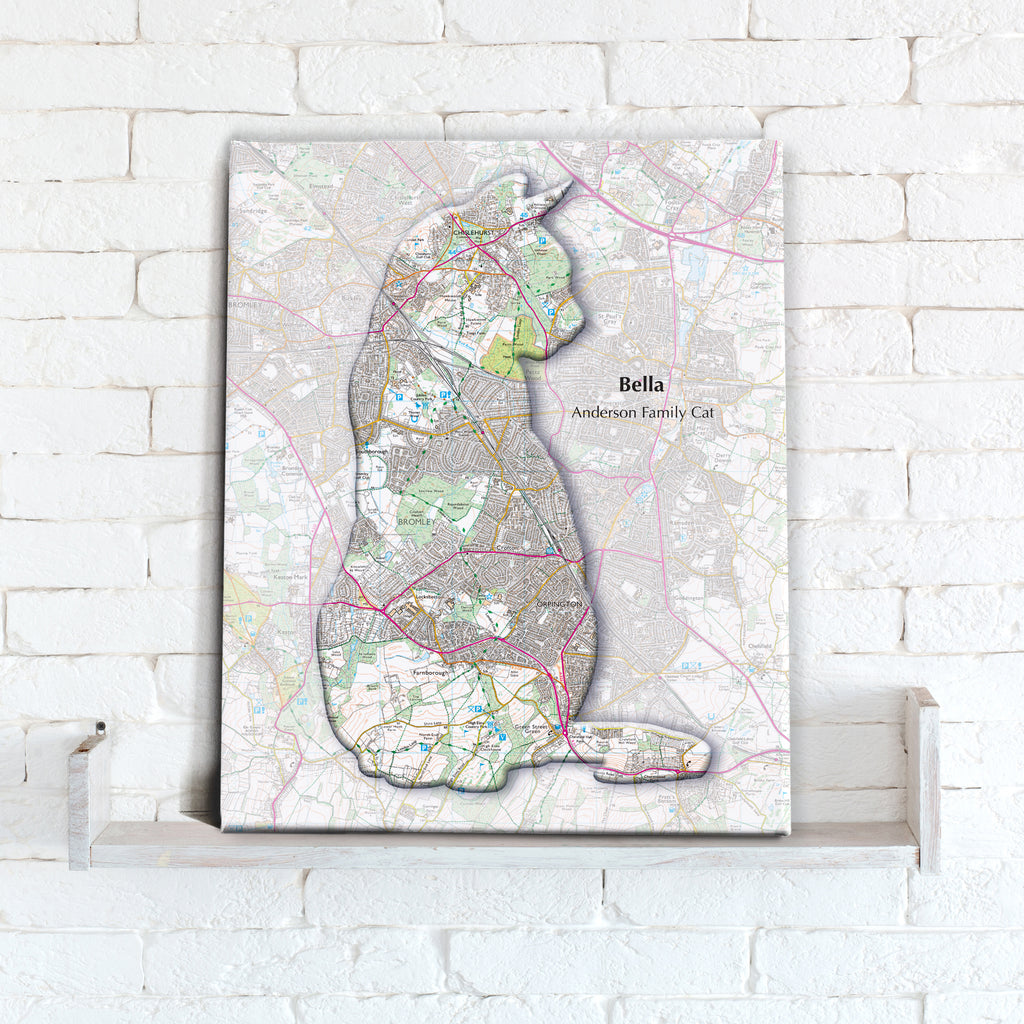 Cat Using. Map Personalised Cat Map from Love Maps On...