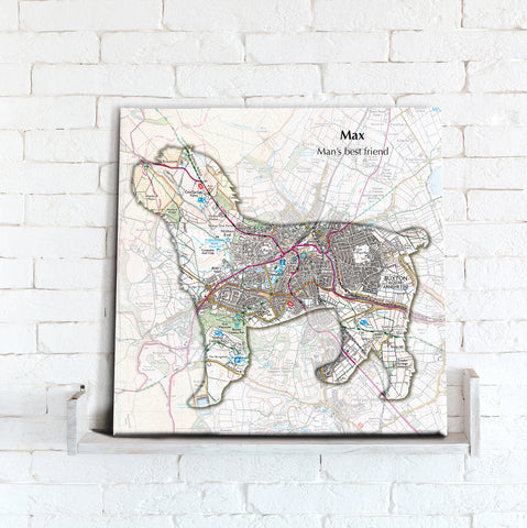 Personalised Cockapoo Map