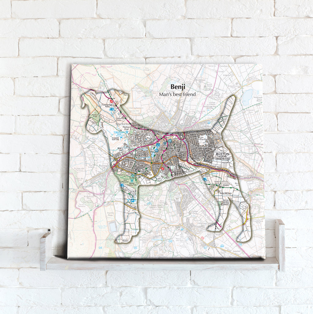 Personalised Jack Russell Map