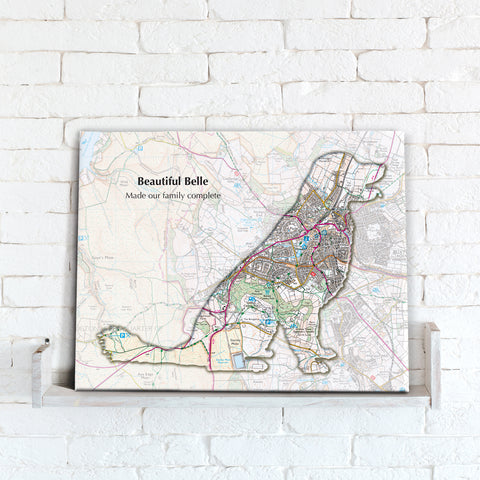 Personalised Labrador Retriever Map