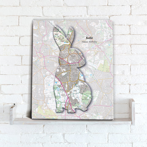 Personalised Rabbit Map