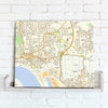 Map Canvas - Personalised Ordnance Survey Street Map (optional inscription) - Love Maps On...