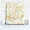 Map Canvas - Personalised Ordnance Survey Street Map (optional inscription) - Love Maps On... - 3