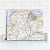 Map Canvas - Personalised Ordnance Survey Landranger Map (optional inscription) - Love Maps On... - 2