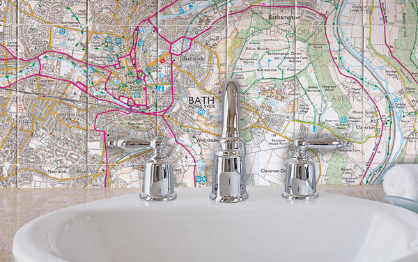 Ceramic Map Tiles - Personalised Ordnance Survey Explorer Map from Love ...